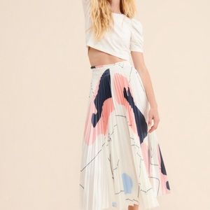 Anthropologie Pleated Midi Skirt by Caara - NWOT - Size S